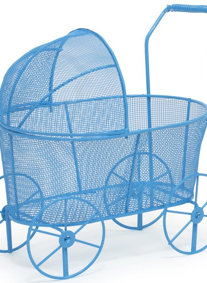 Red Co. (Blue) - Adorable Baby Shower Centrepiece, Decorative Stroller Carriage Basket, Blue, 20cm - Image 2