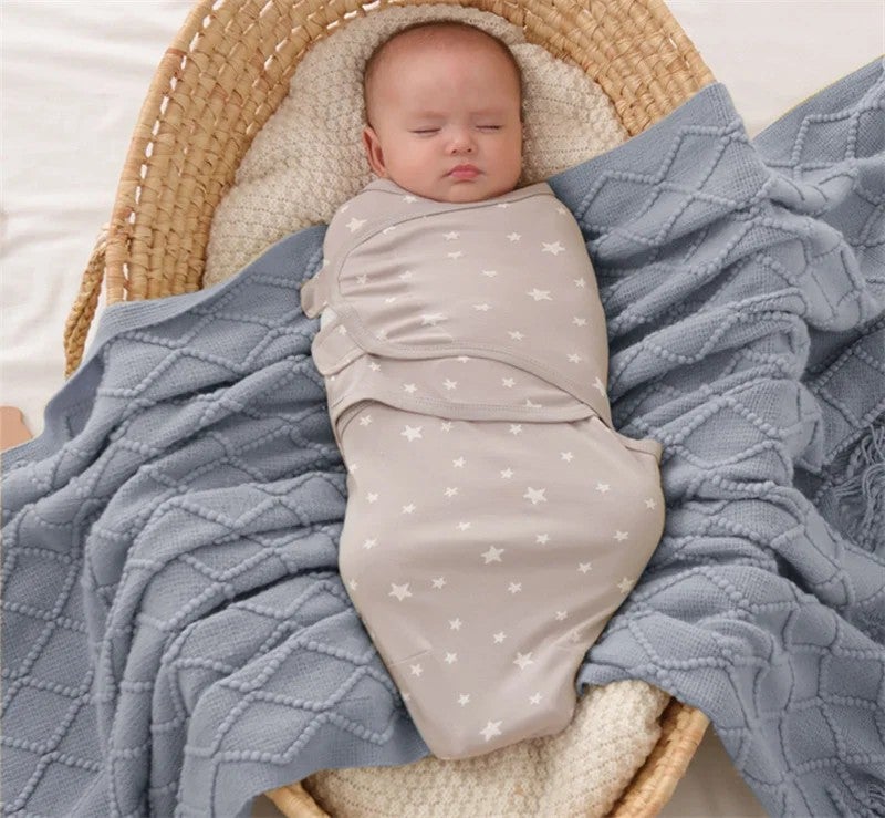 Bluejw Newborn Swaddle Sleeping Bag 100% Cotton Infant Swaddlers Cocoon Wrap Sleep Sack Blanket Soft Print Material - Image 4