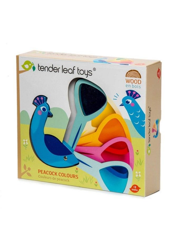 Tender Leaf Toys Peacock Colors Wooden Colors Learning Toys For Toddlers Kids Preschool Children Activity Game Fantastic Gifts Animal Toy Early Learning Lovely Play Set With Acrylic Windo  - Image 4