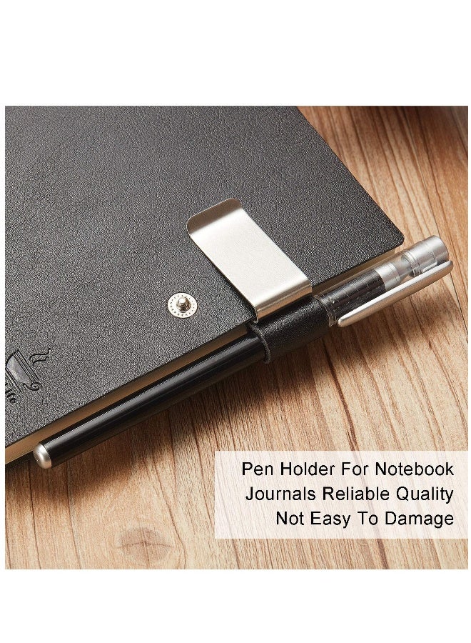 Generic 4PCS Pen Loop Holder Notebooks Pen Sleeve, PU Leather Pen Holder, Journals Notebooks Pen Loop with Clips for for Notebook and Clipboard at Home, Pocket, Office, Fit Most Pen Size  - Image 3