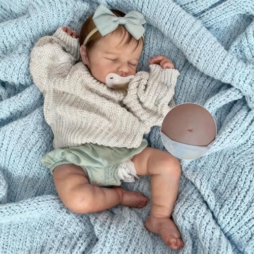 Anano Full Silicone Body Reborn Baby Dolls Realistic Girl 20 Inch Anatomically Correct Water Proof Full Body Lifelike Baby Doll Girl That Look Real Toys for Kids - Image 1