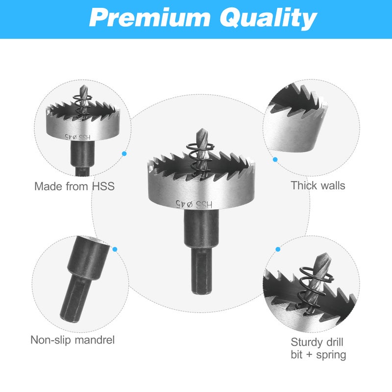 High Speed Steel Hole Saw Heavy-duty Hole Cutter Compatible with 10mm or larger Collet for Stainless Steel Metal Sheet Wood Plastic - Image 5