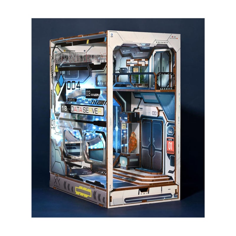 SOLARAE DIY Book Nook Kit,DIY Miniature Doll House Kit with Furniture and LED,  3D Wooden Puzzle Bookend Bookshelf Insert Decor with LED Light for Teens and Adults, Painter's Day at Dusk - Image 4