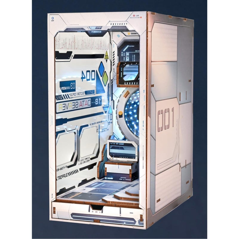 SOLARAE DIY Book Nook Kit,DIY Miniature Doll House Kit with Furniture and LED,  3D Wooden Puzzle Bookend Bookshelf Insert Decor with LED Light for Teens and Adults, Painter's Day at Dusk - Image 2