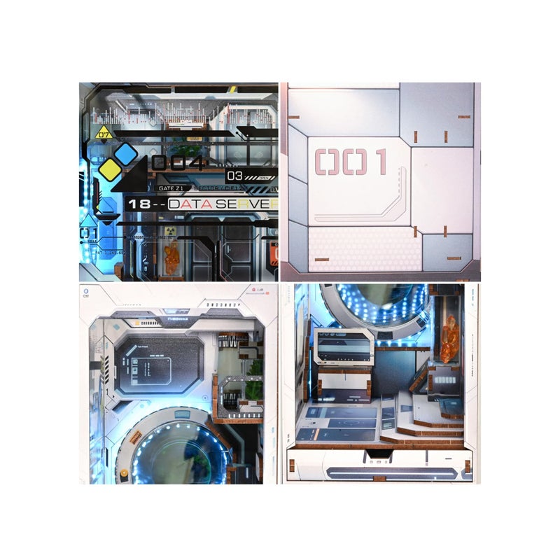 SOLARAE DIY Book Nook Kit,DIY Miniature Doll House Kit with Furniture and LED,  3D Wooden Puzzle Bookend Bookshelf Insert Decor with LED Light for Teens and Adults, Painter's Day at Dusk - Image 3