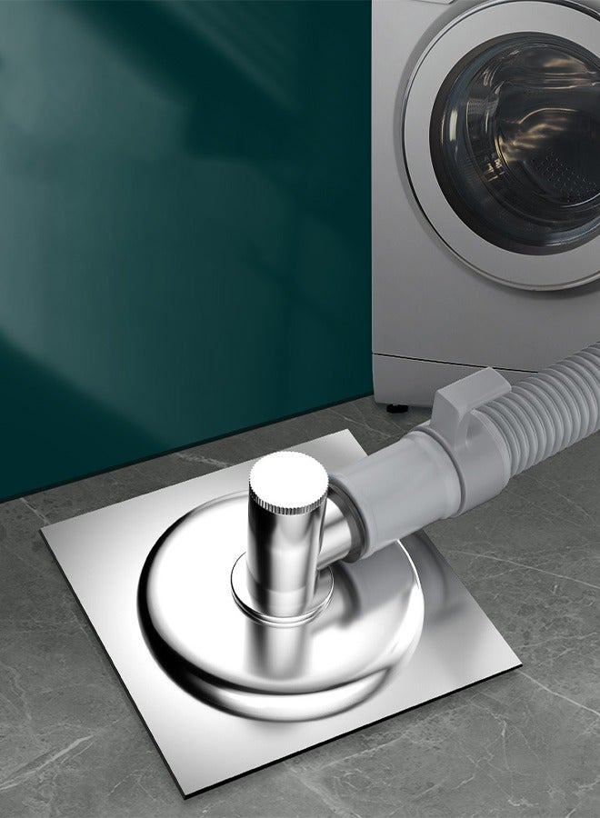 Floor Drain Connector, Washing Machine Drainage Backflow Preventer Three-Way Downpipe Interface, Floor Drain Pipe Preventer Connector Anti-Overflow Laundry Machine Floor Drain Adapter  - Image 2