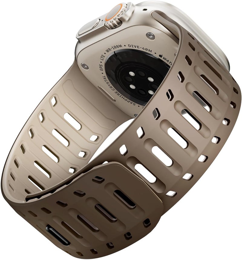 إكسفور سوار ساعة من السيليكون لشرائط Apple Watch Ultra (49 مم، 46 مم، 45 مم، 44 مم) حزام رياضي مقاوم للعرق بمغناطيس للرجال والنساء، iWatch Ultra 3/2/1، السلسلة 11 10 9 8 SE - Image 1