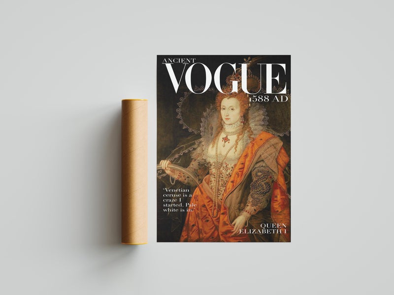 TNESSENTIAL Historical Vogue Elizabeth 1st Poster | Tudor Poster | Magazine Cover Print - Image 4