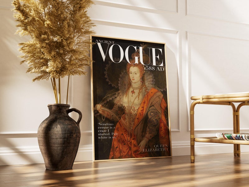 TNESSENTIAL Historical Vogue Elizabeth 1st Poster | Tudor Poster | Magazine Cover Print - Image 3
