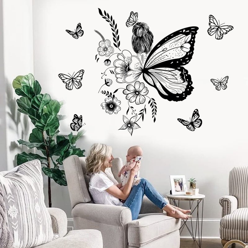Casa Decor Inspirational Wall Art Positive Quotes Wall Decor Motivational Wall Decals Saying Quotes Wall Stickers Peel and Sticker Wall Decoration Flower Vine Butterfly Wall Sticker for Bedroom Living Room Home Office. - Image 5