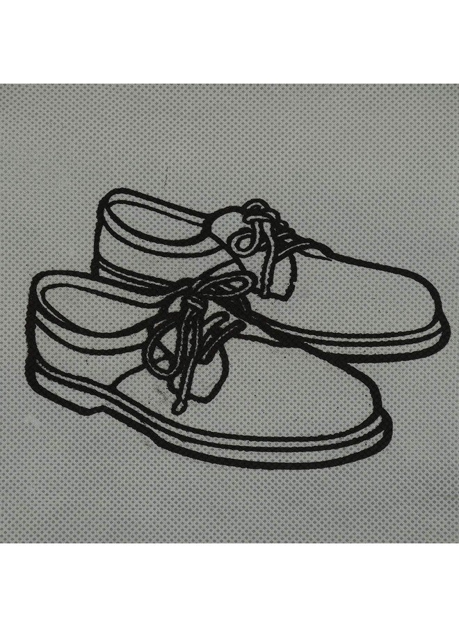 Kuber Industries Shoe Bags Pouches|Shoe Cover for Traveling|Non Woven Drawstring Bag|Shoe Bag for Shoes, Slipper, Heels|Transparent Window|Pack of 12 (Grey) - Image 3