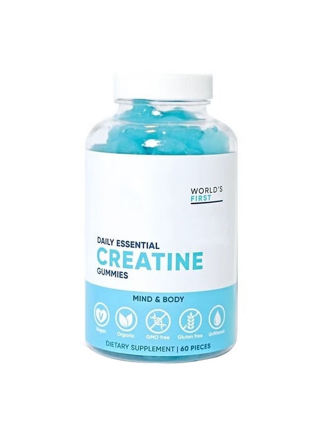 Private Label Sports Creatine Gummies 60 Pieces with Top Quality Ingredients, Increase Energy and Anti Aging, Gummy Bear for Dietary Supplement, Daily Essential - Image 1