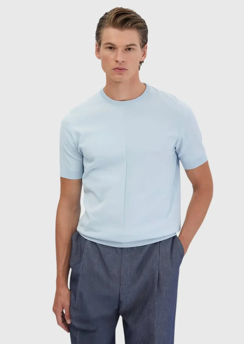 RAMSEY Light Blue Knitwear