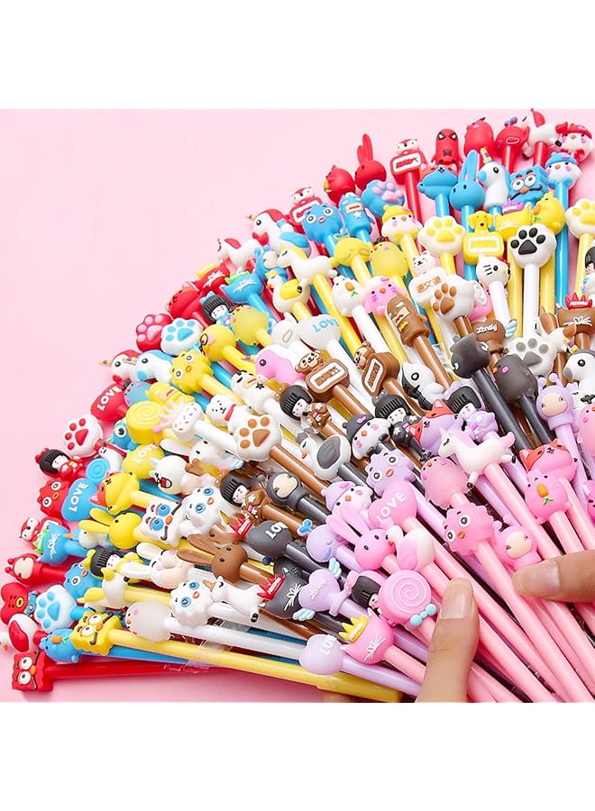 erorex 50 Pcs Cartoon Pens Animal Writing Pens 0.5 Mm Assorted Styles Pens Stationery For Office School Student Kids Present Classroom Party Favors Goodie Bags Fillers Birthday Day Gifts And Prize - Image 2