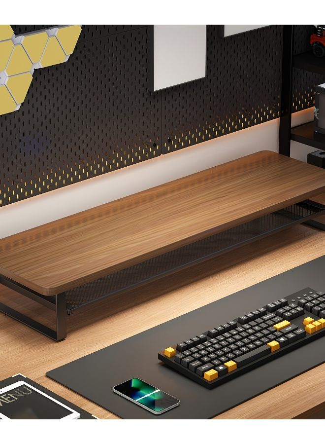 طاولة كمبيوتر مزدوجة الطبقات مع أرفف تخزين وأدراج ورف شاشة قابل لضبط الارتفاع باللون الأبيض البسيط - Image 3