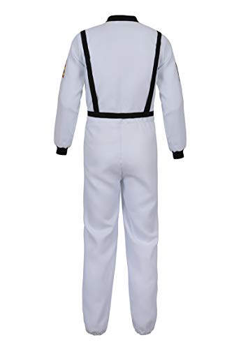 Zhitunemi Mens Astronaut Costume Adult: Mens Halloween Costumes for 2025 Space Suit - Flight Costume Parties Ideas Astronaut White-S - Image 3