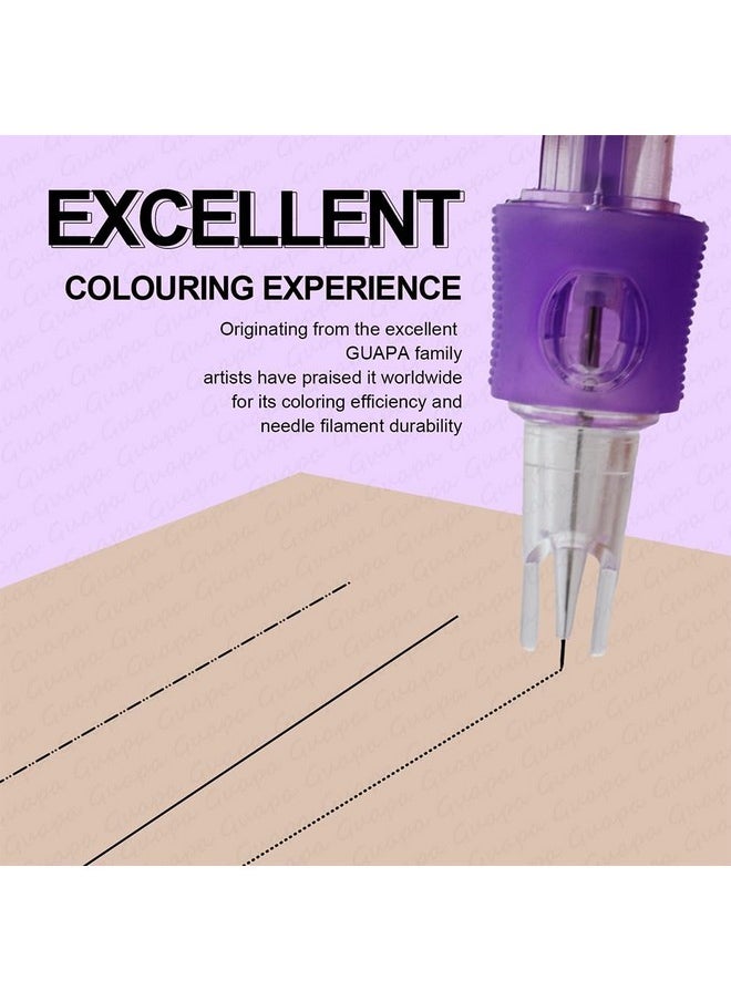 MARLLOGIVA - Guapa 10Pcs Smp Cartridge Needles With Stabilizer Achieve Ultra-Realistic Results Purple Permanent Makeup And Scalp Micropigmentation Needle 1R (Purple 1R-0.30Mm) - Image 1