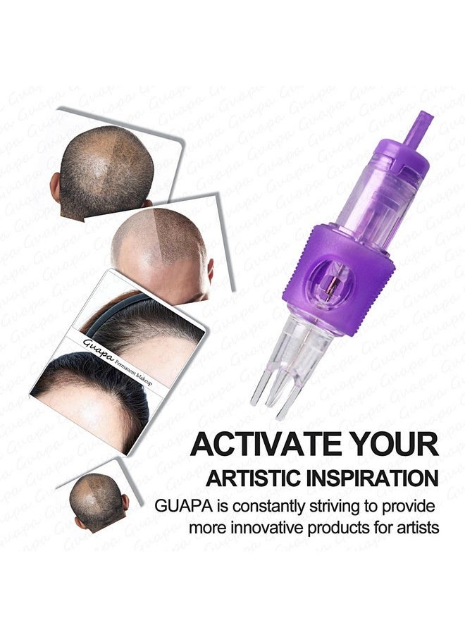 MARLLOGIVA - Guapa 10Pcs Smp Cartridge Needles With Stabilizer Achieve Ultra-Realistic Results Purple Permanent Makeup And Scalp Micropigmentation Needle 1R (Purple 1R-0.30Mm) - Image 1