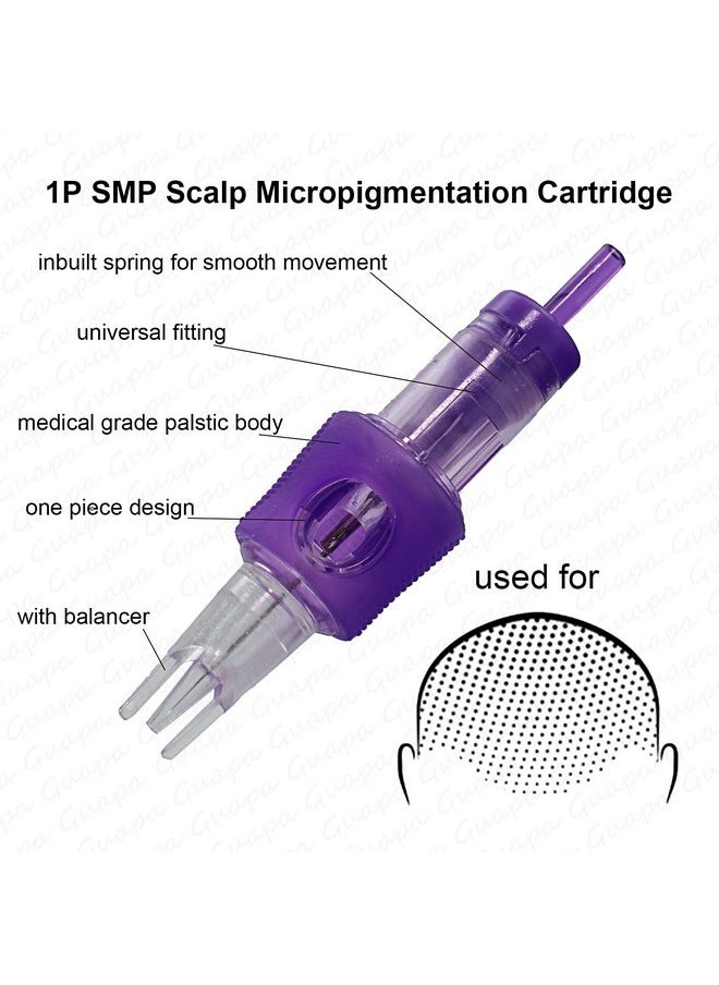 MARLLOGIVA - Guapa 10Pcs Smp Cartridge Needles With Stabilizer Achieve Ultra-Realistic Results Purple Permanent Makeup And Scalp Micropigmentation Needle 1R (Purple 1R-0.30Mm) - Image 1