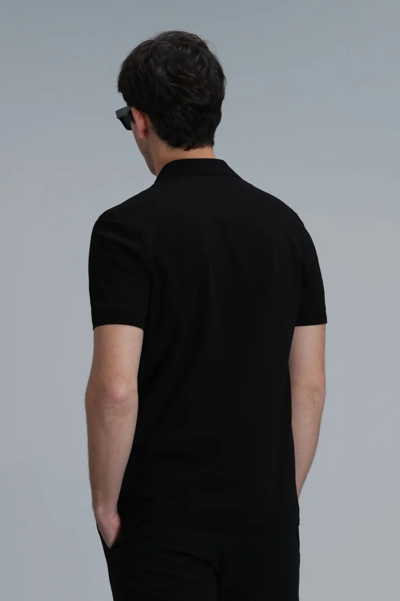 لوفيان Men's Mandy Smart Polo T-Shirt 111040178 Black