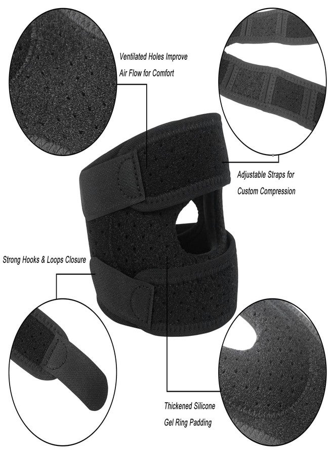 Luwint Patellar Tendon Support Strap with Gel Pad, Adjustable Knee Brace for Men and Women Knee Pain Relief, Arthritis, Sports (Black) - Image 4