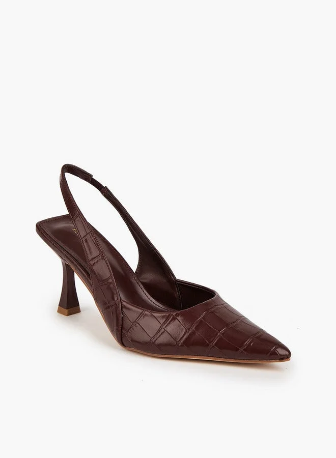 فلورا بيلا من شو إكسبرس أحذية سلاينج باك بكعب مائل وملمس