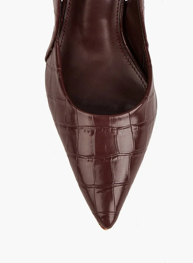 فلورا بيلا من شو إكسبرس أحذية سلاينج باك بكعب مائل وملمس