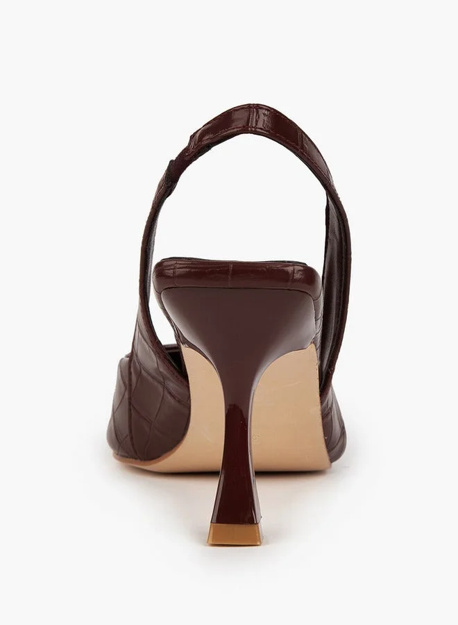 فلورا بيلا من شو إكسبرس أحذية سلاينج باك بكعب مائل وملمس