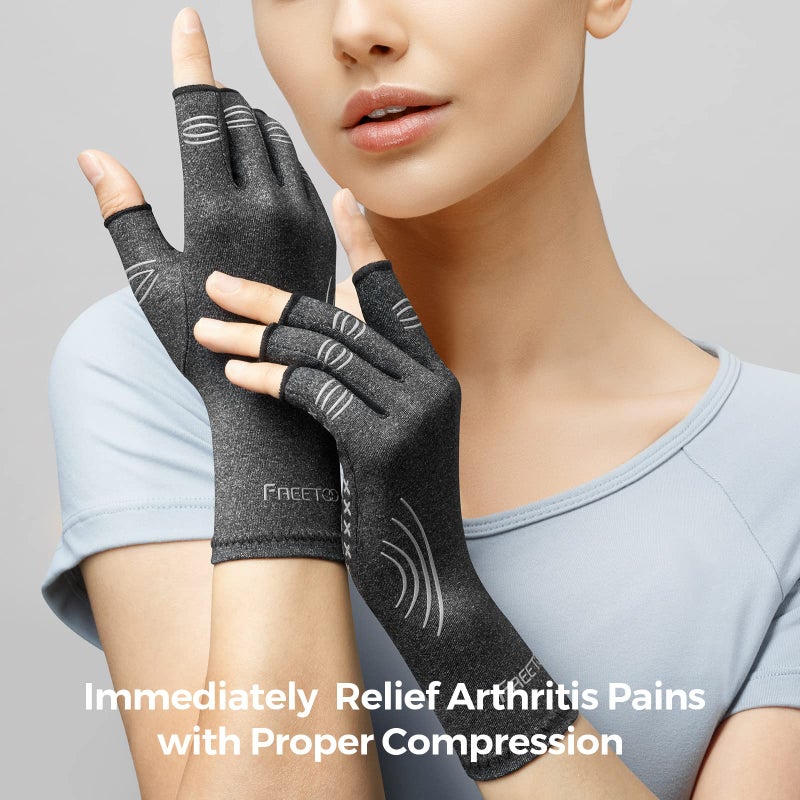 FREETOO Arthritis Gloves for Women for Pain, Strengthen Compression Gloves - Image 2