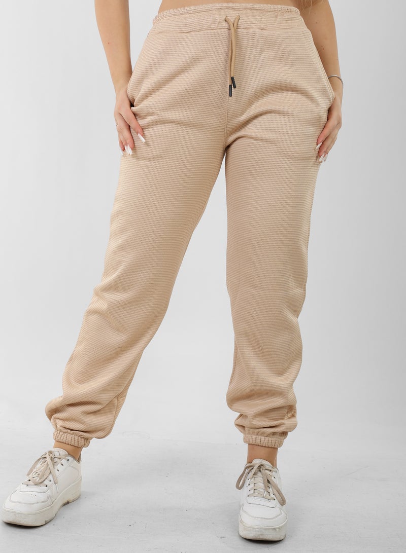 Soft Steps Stylish and practical Women's waffle pants with double pockets and elasticated leg L  - Image 5