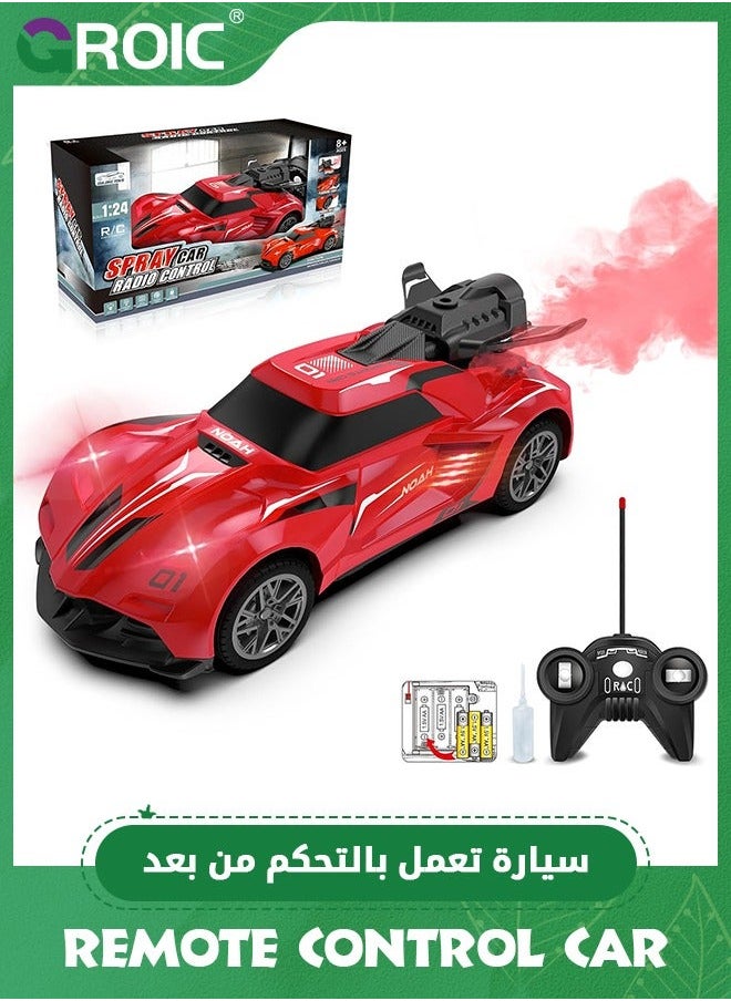 GROIC Remote Control Car,High Speed RC Car 1/24 Scale Race Supercar Vehicle with Spray Steam,LED Light,RC Racing  - Image 1
