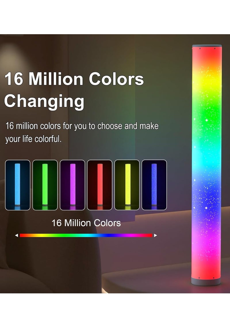 Excefore - Smart Led Floor Lamps, RGB Color Changing with APP & Remote Control, 41 Inch DIY Mode Music Sync Standing Modern Corner Lamp Decor for Living Room Bedroom Game - Image 1
