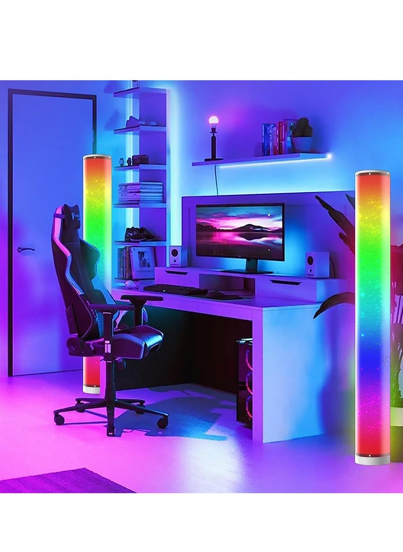 Excefore - Smart Led Floor Lamps, RGB Color Changing with APP & Remote Control, 41 Inch DIY Mode Music Sync Standing Modern Corner Lamp Decor for Living Room Bedroom Game - Image 1