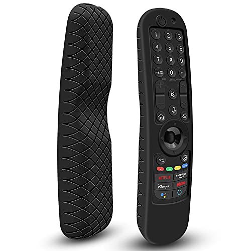 Winceed Silicone Case for LG AN-MR21GA / AN-MR22GA Remote Control [Shockproof] Anti-Slip Protective Cover for LG MR23GA MR24GN Magic Remote Case Sleeve Holder Protector Skin (Black) - Image 1