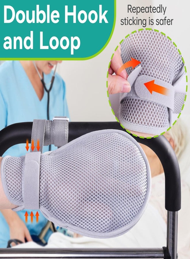 lefeke Medical Restraint Gloves-2Pcs, Hand Protective Gloves for Dementia Patients, Elderly, Autistic Child, Bed Restraints Mitts, Movement Limited Ties for Hands (Upgrade Double-Sided Hook&Loop) - Image 2