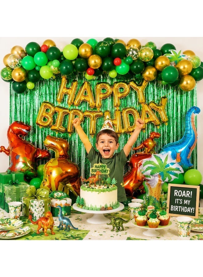 xppier Dinosaur Birthday Party Decoration Set, 118 Pcs Set With Dinosaur Themed Party Favors Include Dinosaurs Balloons, Happy Birthday Banner, Perfect For Your Kid's Party - Image 5