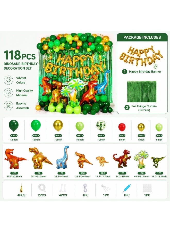 xppier Dinosaur Birthday Party Decoration Set, 118 Pcs Set With Dinosaur Themed Party Favors Include Dinosaurs Balloons, Happy Birthday Banner, Perfect For Your Kid's Party - Image 3