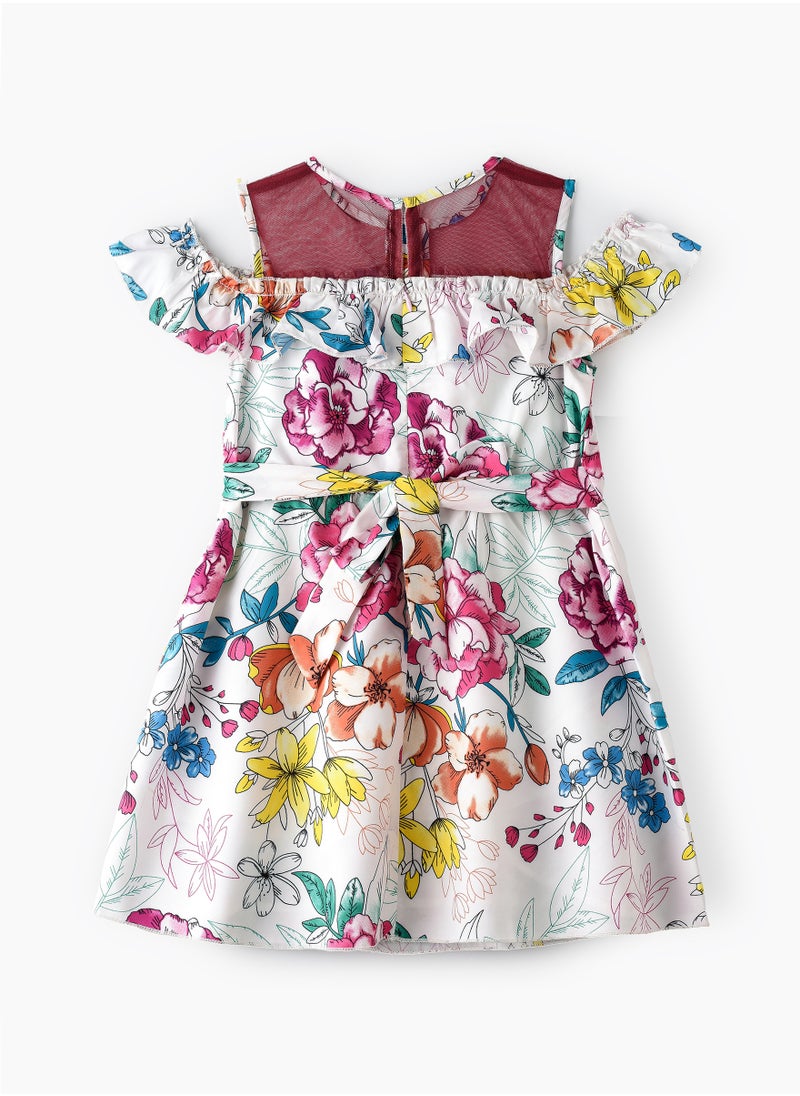 Jelliene Blooming Adventures: Girls' Floral Dress Comfort, Style & Twirls  - Image 2