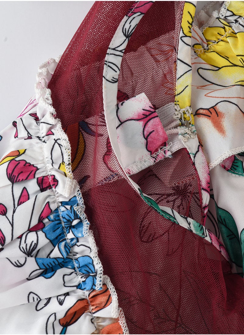 Jelliene Blooming Adventures: Girls' Floral Dress Comfort, Style & Twirls  - Image 4