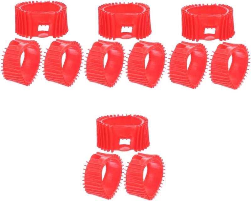 Red Gauge Covers 12pcs for Oxygen Acetylene Propane Pressure Gauges Easy Install Protective Sleeves - Image 1