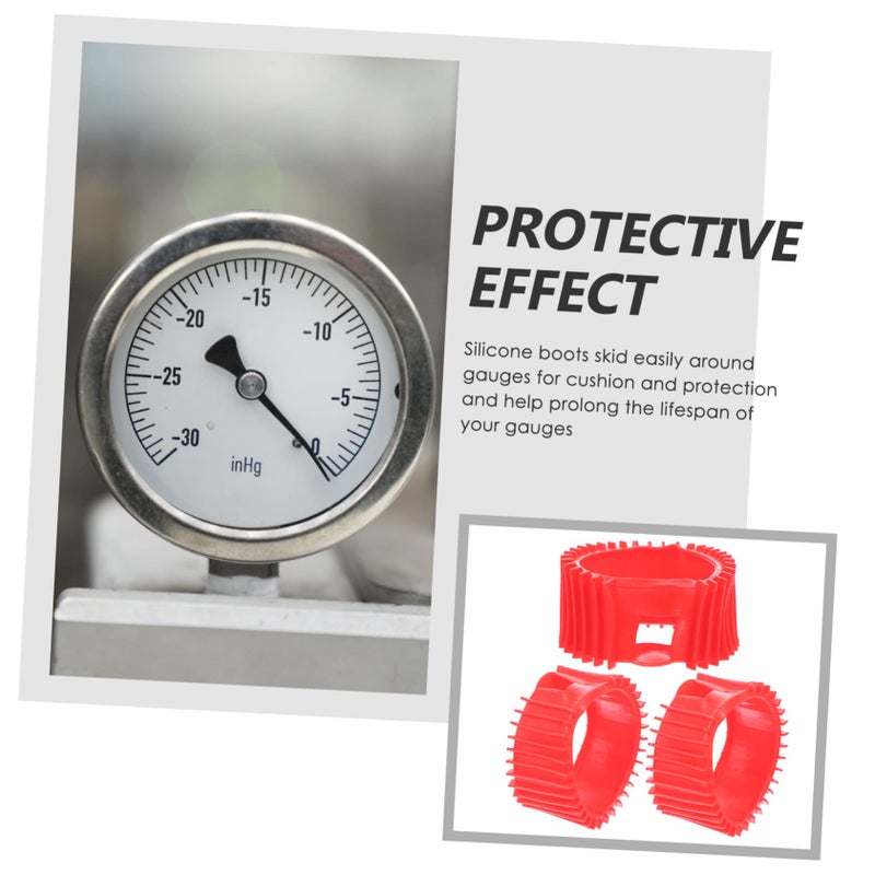 Red Gauge Covers 12pcs for Oxygen Acetylene Propane Pressure Gauges Easy Install Protective Sleeves - Image 3