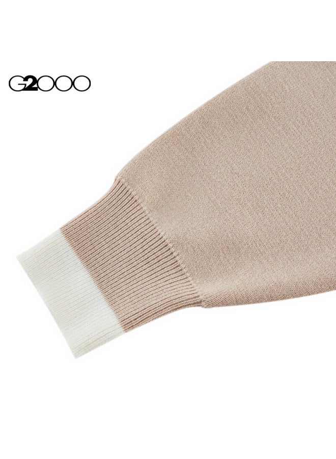 G2000 Warm Autumn Winter Mall Style Wool Blend T Knit Cardigan Camel 3l - Image 5
