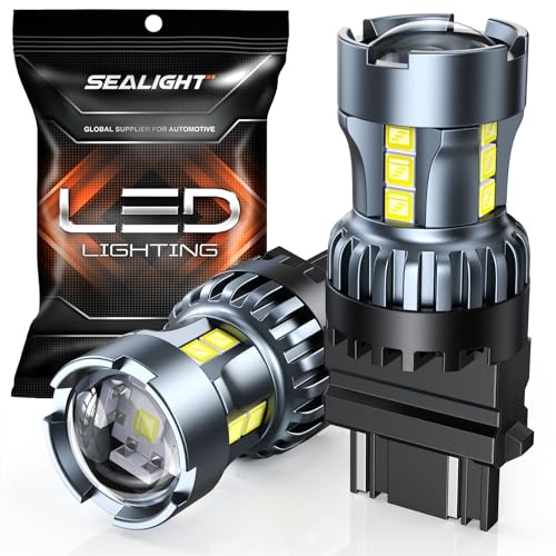 SEALIGHT 3156 3157 LED Bulb White Reverse Lights, 3056 3057 4057 4157 LED Light Bulb with Projector Replacement for Tail Light, Backup Light,Brake Parking, Automotive Running Light Bulbs, Pack of 2 - Image 1