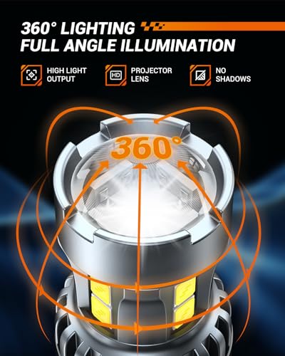 SEALIGHT 3156 3157 LED Bulb White Reverse Lights, 3056 3057 4057 4157 LED Light Bulb with Projector Replacement for Tail Light, Backup Light,Brake Parking, Automotive Running Light Bulbs, Pack of 2 - Image 5