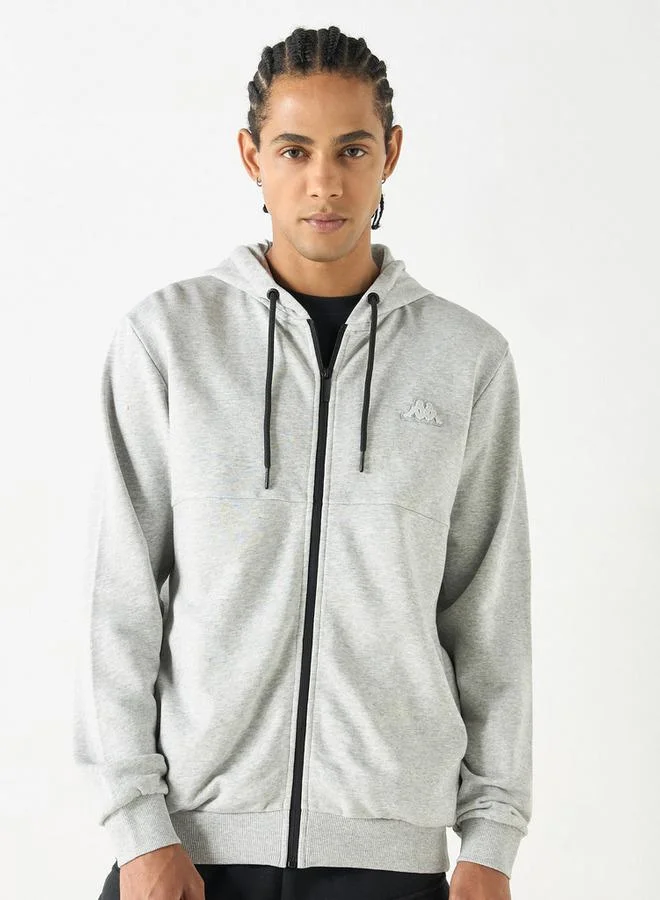 Kappa Zip Through Hoodie with Long Sleeves and Pockets
