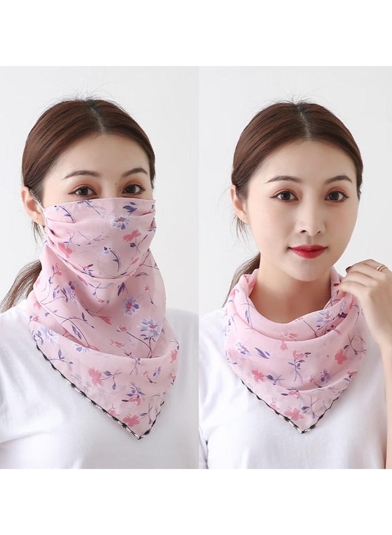 Etertoyle Sun Protection Face Mask Neck Gaiter Breathable Chiffon Veil Bandanas Scarf for Women Outdoor Activities - Image 1
