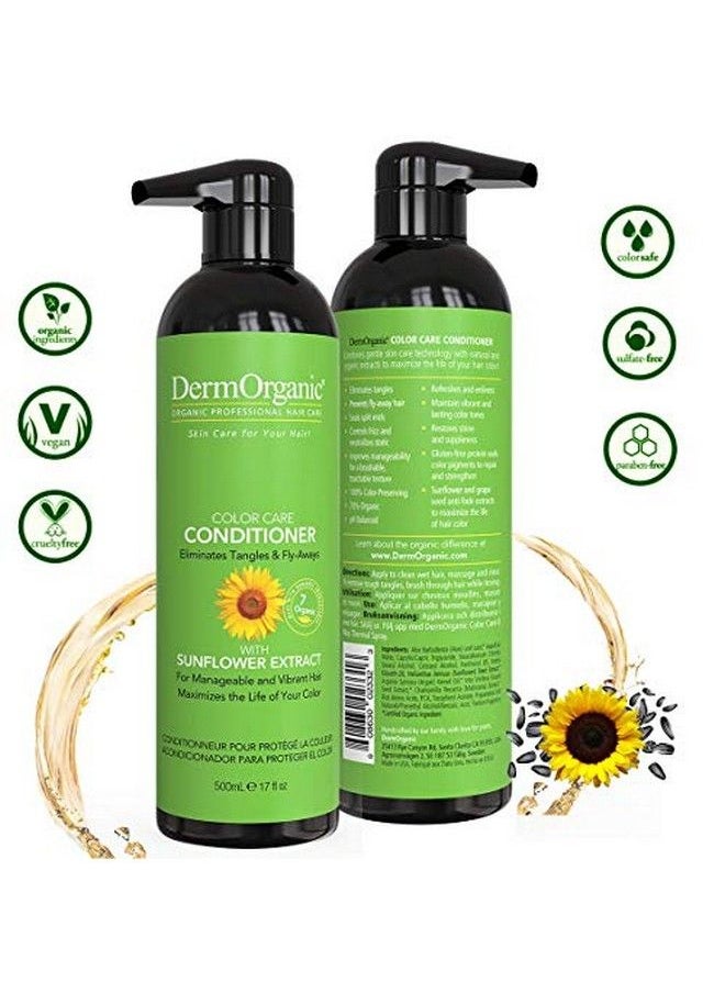 DermOrganic - Color Care Conditioner With Sunflower Antifade Extract 17 Fl.Oz. (Packaging May Vary) - Image 1