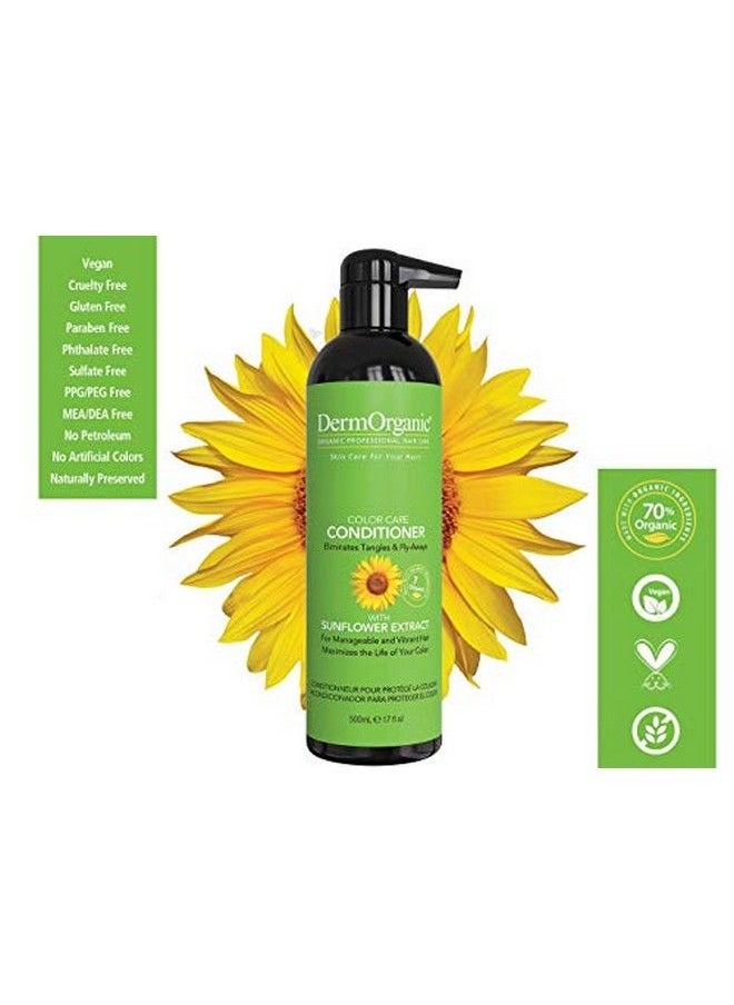DermOrganic - Color Care Conditioner With Sunflower Antifade Extract 17 Fl.Oz. (Packaging May Vary) - Image 1