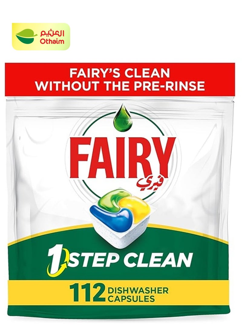 Fairy Fairy 1 Step Clean Automatic Dishwasher Tablets, 112 Tablets 