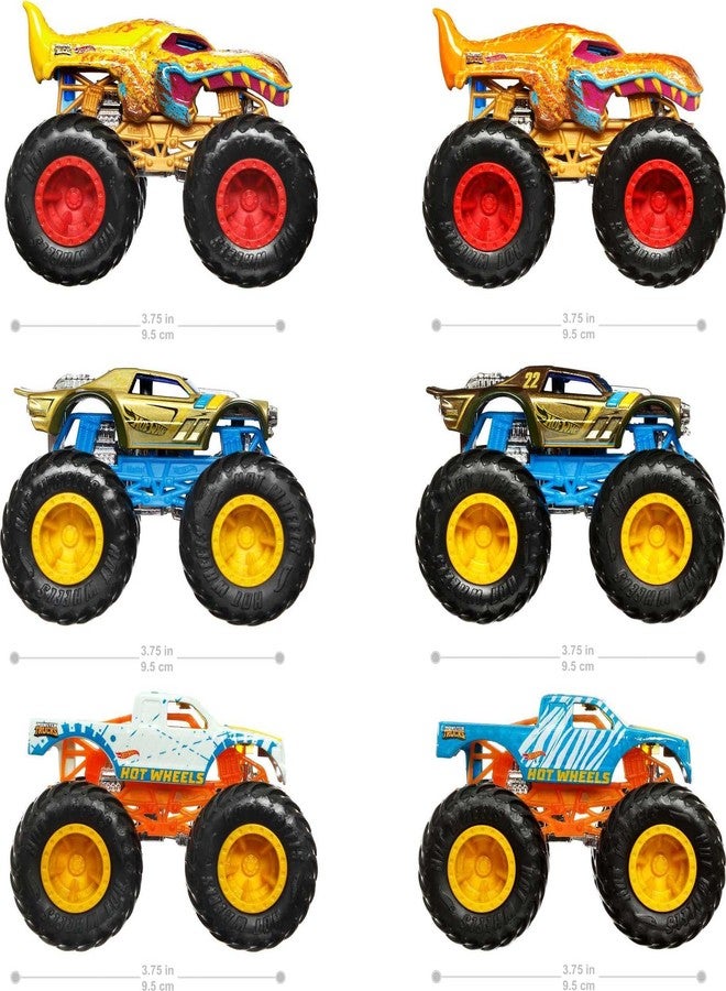 Hot Wheels Monster Trucks 1:64 Color Shifters, 3-Pack of Toy Trucks That Change Decos in Ice Cold Water & Change Back in Warm Water, Toy for Kids, HGX20 - Image 4